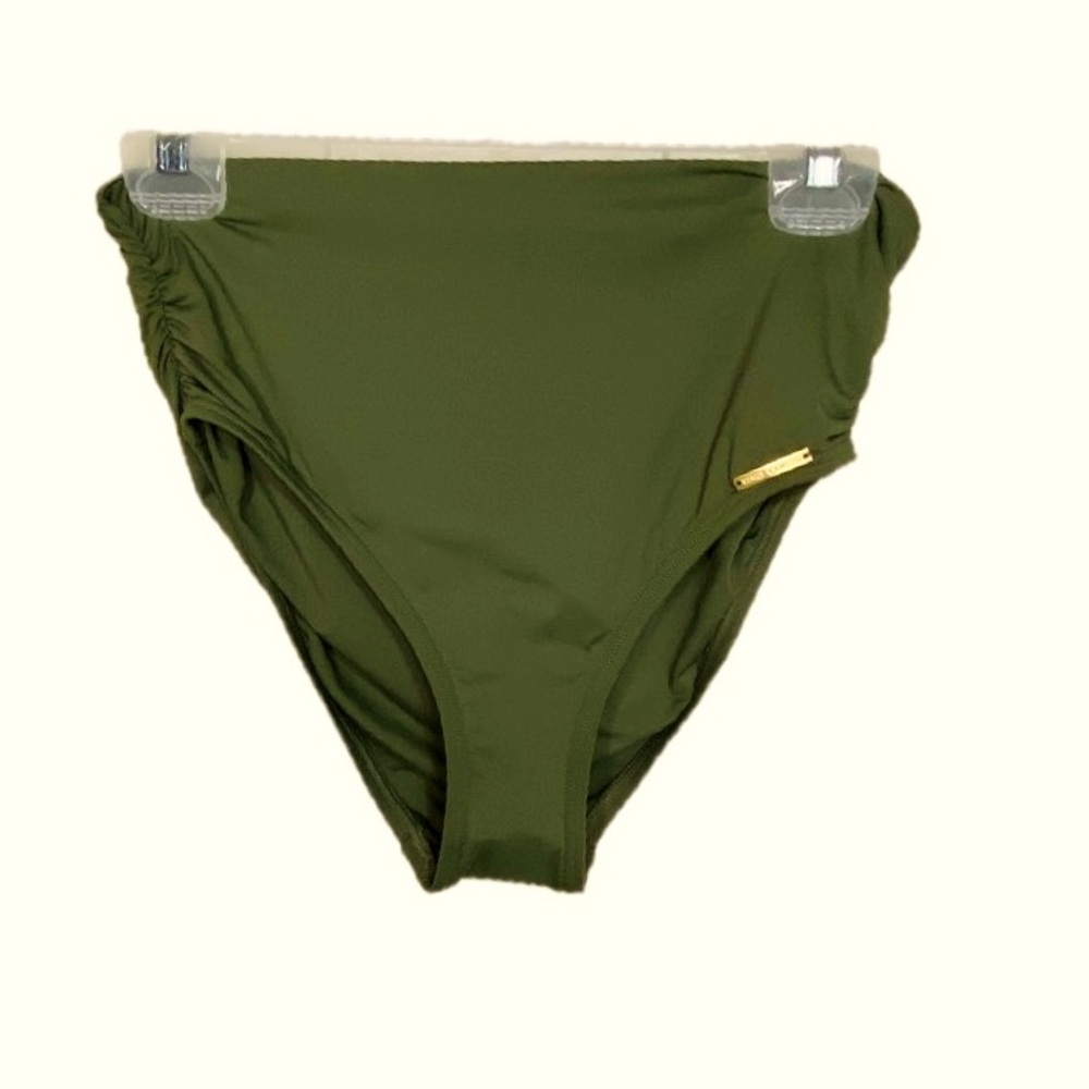 VINCE CAMUTO  High Waist Convertible Bikini Bottom in Safari Green Sz M - Picture 4 of 9